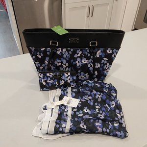 Authentic KATE SPADE Purse/Tote, Wallet and Scarf Hydrangea BRAND NEW 2017